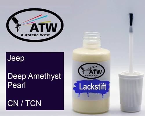 Jeep, Deep Amethyst Pearl, CN / TCN: 20ml Lackstift, von ATW Autoteile West.